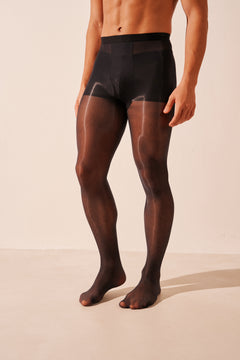 Men's 10D Sheer Tights with U-Shape Fly