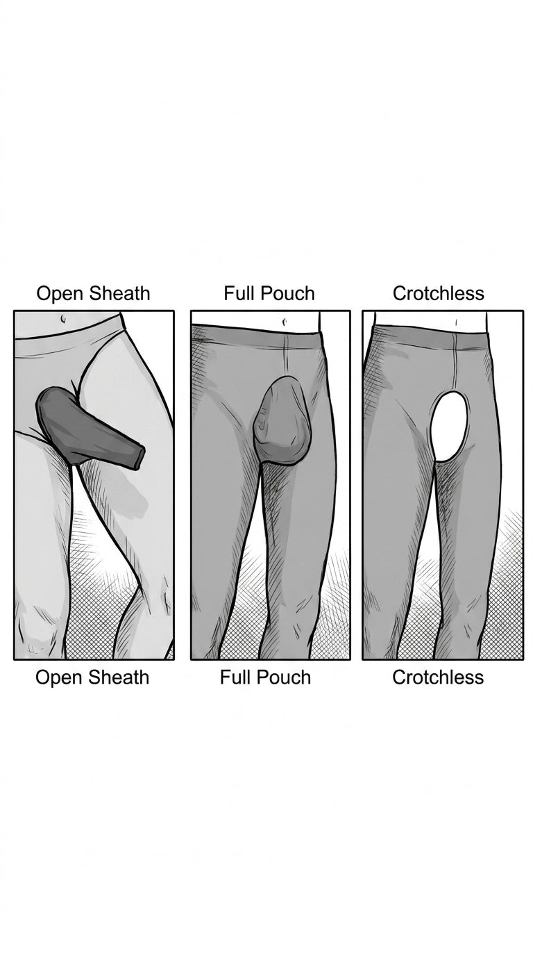 3D Seamless Sheer Tight (Full Pouch/Open Sheath/Crotchless)