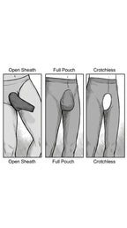 3D Seamless Sheer Tight (Full Pouch/Open Sheath/Crotchless)
